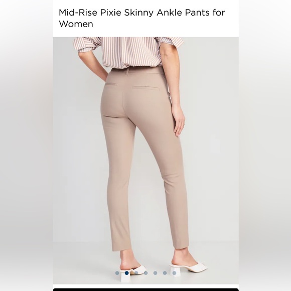 Blue Old Navy Mid Rise Pixie Skinny Ankle Pants - Picture 6 of 7